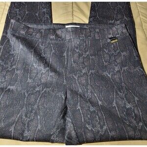 Calvin Klein Women’s Snake Skin  Leggings Medium Dark Grey Black Stretch